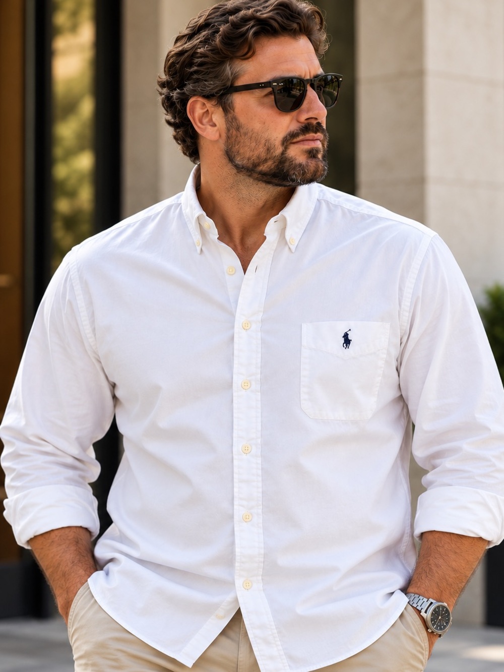 Ralph Lauren Big Shirt White Oxford Button Down Shirt Men's XL NWOT